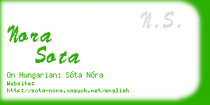 nora sota business card
